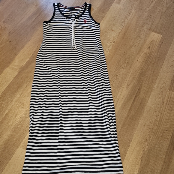 Tommy Hilfiger Dresses & Skirts - Tommy Hilfiger Navy and White Striped Maxi Dress